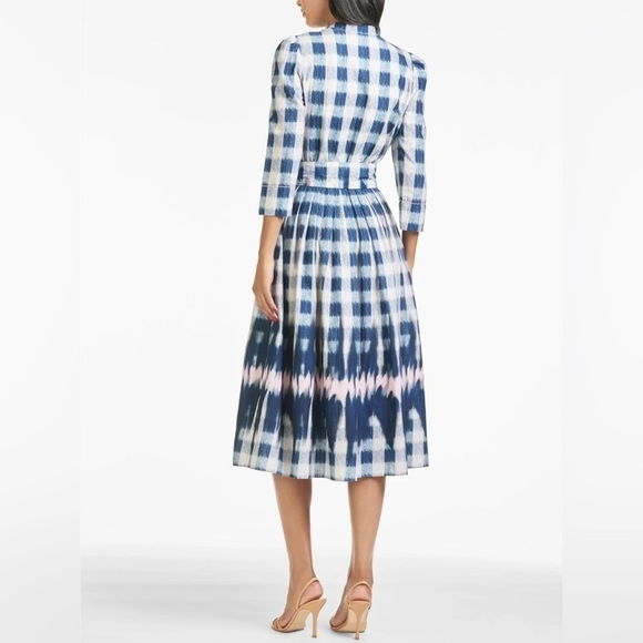 New! Sachin & Babi x Anthropologie Mari Gingham Cotton Midi Dress💙sz 2, 6 & 10 - Picture 3 of 16